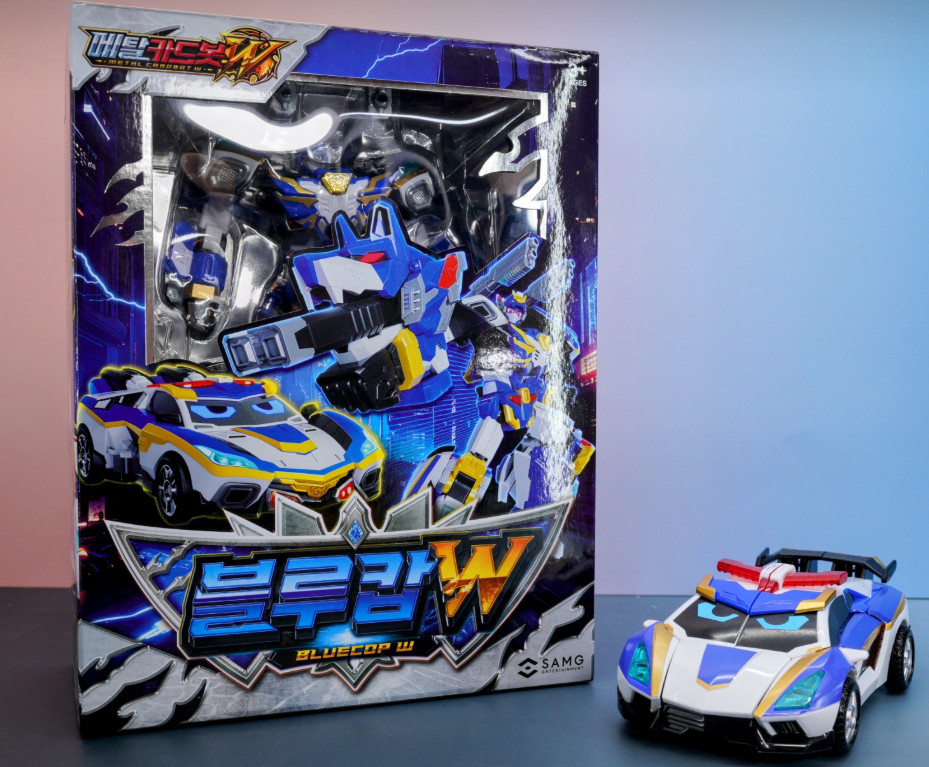 Metal Cardbot W BLUECOP W Transforming Robot Korean Toy