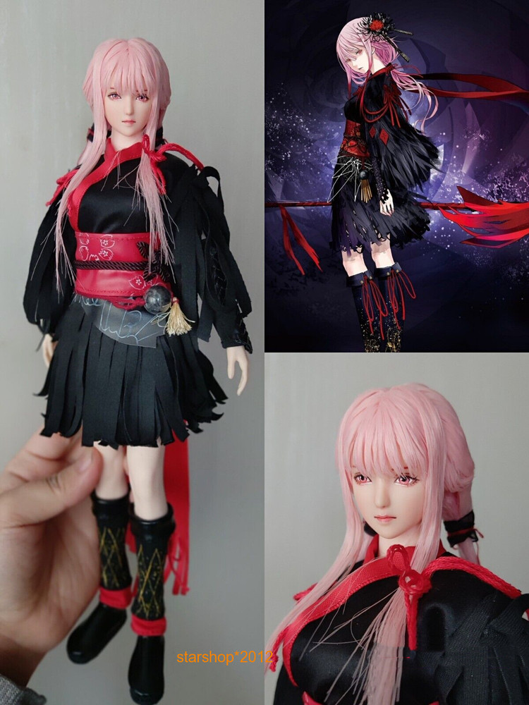 1/6 Yuzuriha Inori Cosplay Girl Obitsu Head Sculpt For 12″ Female PH UD LD Doll
