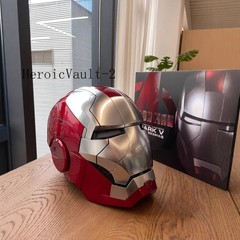 Iron Man Silvery MK5 Helmet Electronic Voice Activated Open&Close Mask Autoking