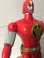 2003 Power Rangers Dino Thunder Talking 12″ Red Mega Battlized Ranger Figure