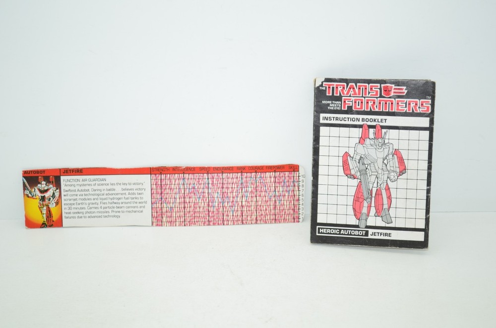 Jetfire Instructions Manual Booklet 1984 Hasbro G1 Transformers Vintage Figure