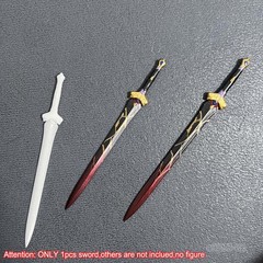 Painted 1/12 1/10 Cool Sword Weapon Model Decor For DIY 6″ Figure Body Toy