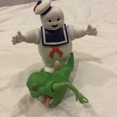 Vintage 1984 Ghostbusters Stay Puft Marshmallow Man & Slimer Read Pictures