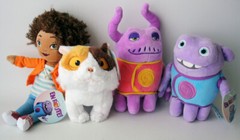 4X DREAMWORKS HOME PIG CAT TIP TUCCI OH SMEK 7″-10″ PLUSH TOY GYPSY 2015 NEW !