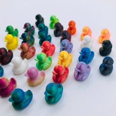 20pc 3D Printed Ducks Multicolored Cute Duckies Toy Decor Gift Decoration Random