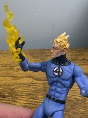 2009 Hasbro Marvel Universe Human Torch Action Figure Light Blue Black Belt #011