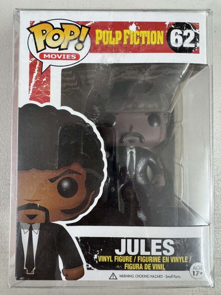 Jules 62 ~ Pulp Fiction ~ Funko Pop Vinyl ~ RARE ~ Samuel L. Jackson + PROTECTOR