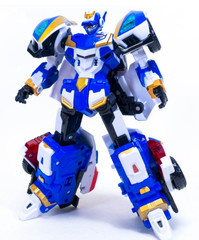 Metal Cardbot S BLUE COP S Police Car Transforming Robot Figure Car Toy 2024