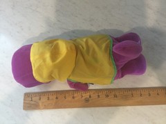 BARNEY IN RAINCOAT 14”PLUSHIE RAINY DAYS
