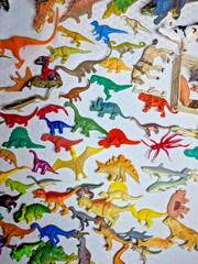 Lot of 130+ Plastic Rubber Dinosaurs 1 Battery Operated & Vintage Animals