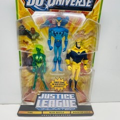 Blue Beetle Fire Translucent Booster Gold Justice League Unlimited 3 pk NIP Rare