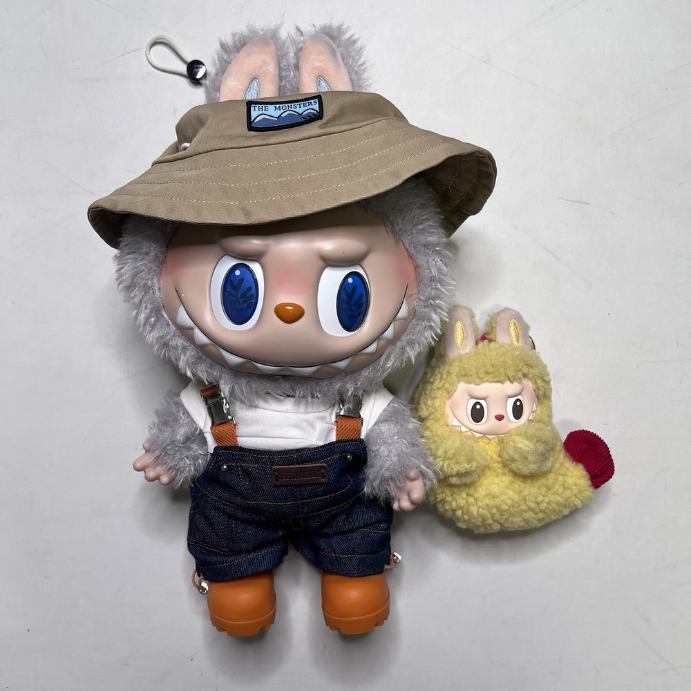 POP MART Authentic Labubu Fall In Wild Series Big Plush Doll 38cm & Wacky Mart