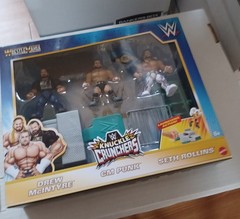 wwe knuckle crunchers wrestlemania cm punk drew mcintyre seth rollins misb