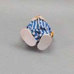 Vintage 1996 TOMY Bananas In Pyjamas B1 Figure 6″ Toy Yellow Blue White Stripes