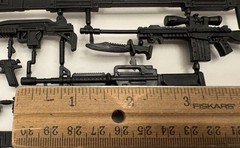 Small Plastic Weapon & Accessory Lot Unpunched Assault Rifle Pistol Grenades