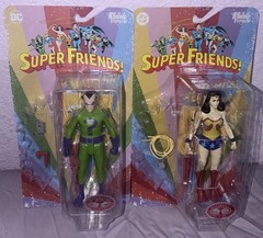 🔥New Red Platinum Super Friends Wonder Woman🔥 In Hand!! And Riddler Lot Of 2