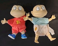 Vintage 1997 Rugrats Action Figures by Mattel Nickelodeon Lot Of 8 Plus 2 Accs