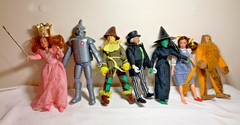 VTG 70s Mego Wizard Of Oz Dolls Dorothy, Scarecrow Witch Lion Lot 7 Figures Set