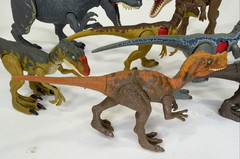 Lot of 8 Jurassic World Toy Dinosaurs Opposable Raptor Dinosaurs