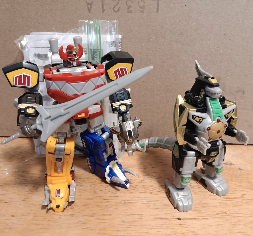 Bandai SMP Super Minipla Zyuranger MMPR Megazord & Dragonzord Complete