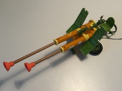 Doubled Barreled Plunger Gun 1989 Playmates TMNT Weapon Complete Works!