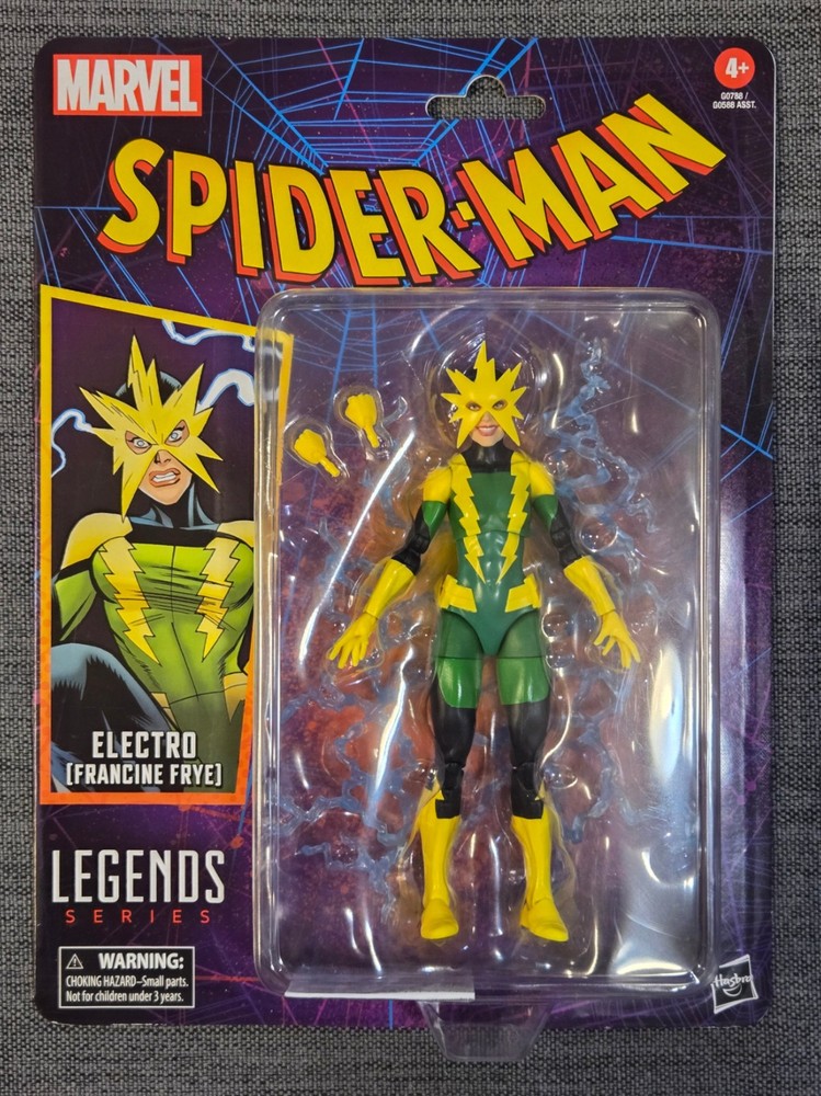 ELECTRO (Francine Frye) Hasbro Marvel Legends Series Retro 6″ Figure Spider-Man