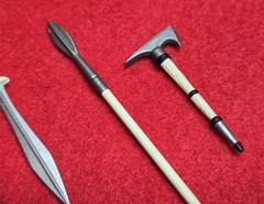 Custom Painted White Weapons Lot 1/18 scale – Boss Fight Studio Vitruvian Armory