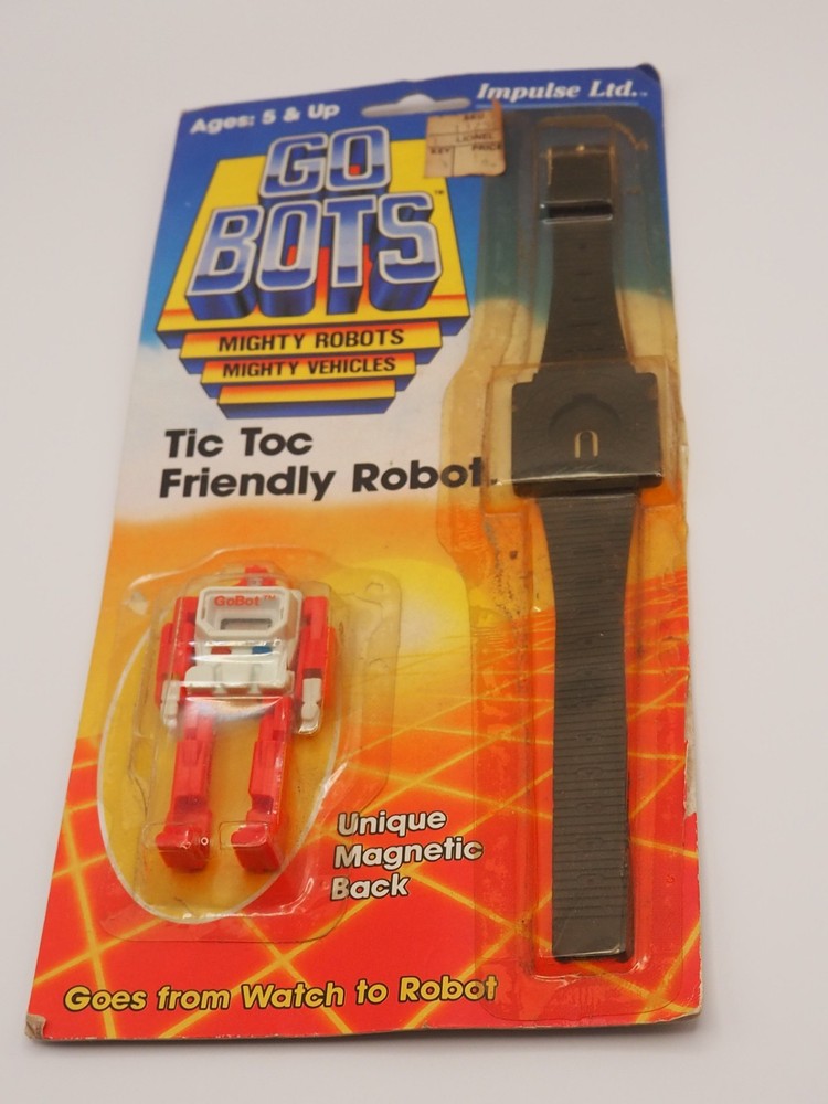 Vintage 1984 GO BOTS TIC TOC Friendly Robot Watch in Partially Opened Package