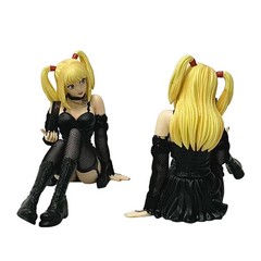Death Note Misa Amane 10cm Sitting Figure Gothic Leather Dress PVC Model Gift