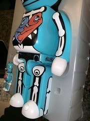 Medicom BearBricks x Ron English 400% & 100% SDCC 2007 Signed & With Box LTD ED