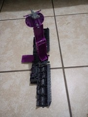 Transforming Train Robot Action Figure Purple Black Green Gray Plastic