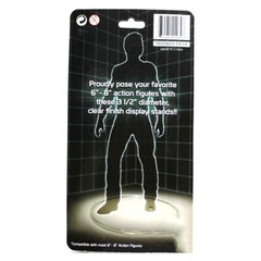 Action Figure Display Stand 10/Pack Compatible Figure 6 – 8″ Inch – Clear