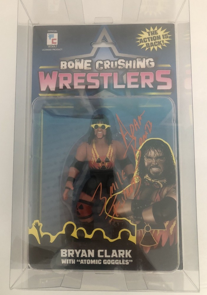 Adam Bomb Bone Crushing Wrestlers figure Signed Autograph WWE