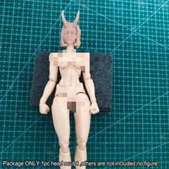 Unpainted Blank 1/12 1/18 Female Head Sculpt Model For 6″ 3.75″ Action Figure