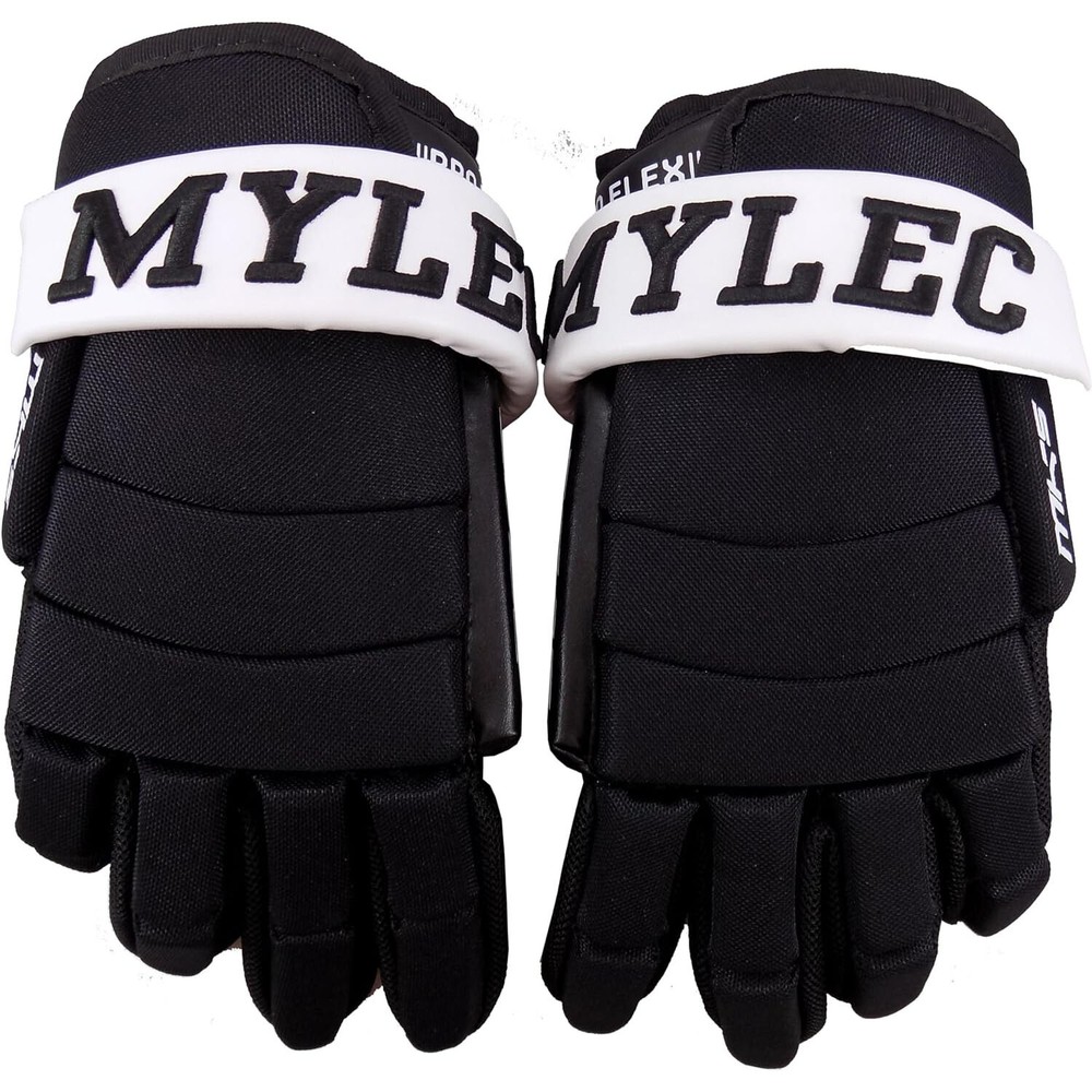 Mylec MK5 Pro Light & Breathable Hockey Gloves – 1 Pair Black & White 9” Small