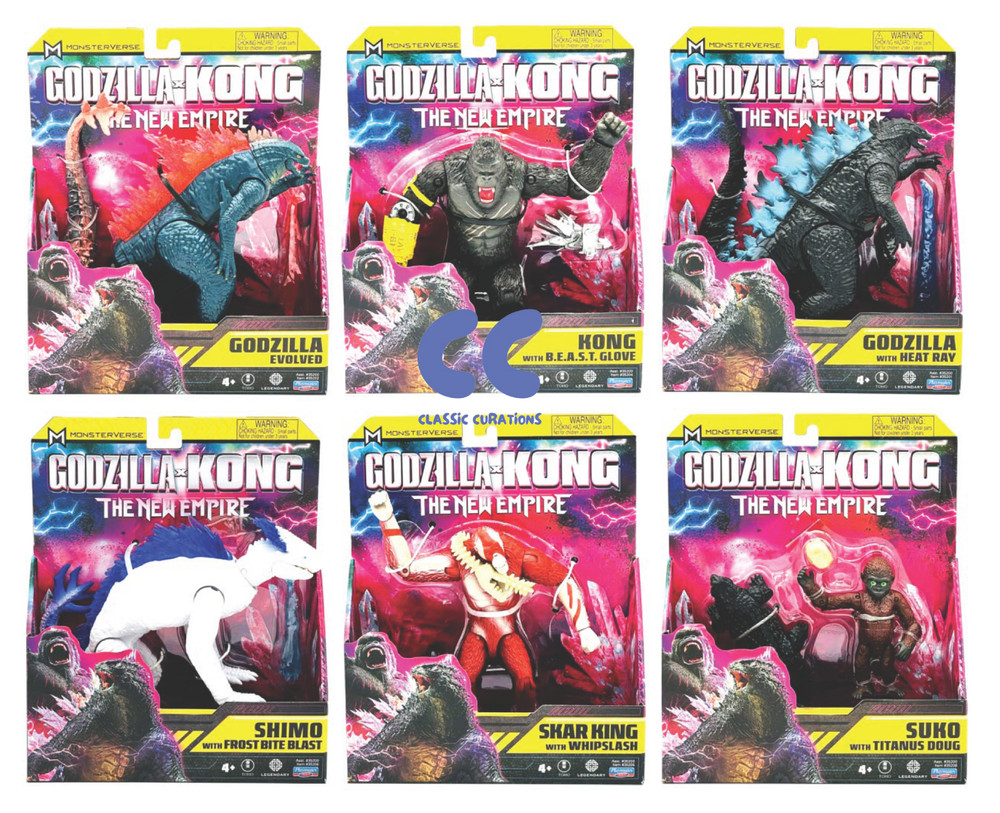 Playmates Godzilla X Kong: The New Empire 6″ Action Figures New 2024 -You Choose