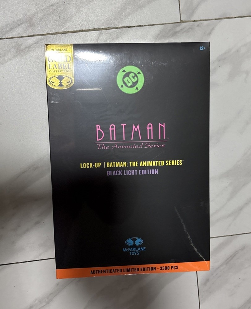 NEW Lock-Up Batman: The Animated Series Black Light Edition Gold Label McFarlane
