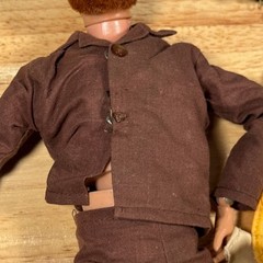 Vintage 1964 Hasbro GI Joe Figure 12″ Adventure Team Flock Red Hair Clothing Lot