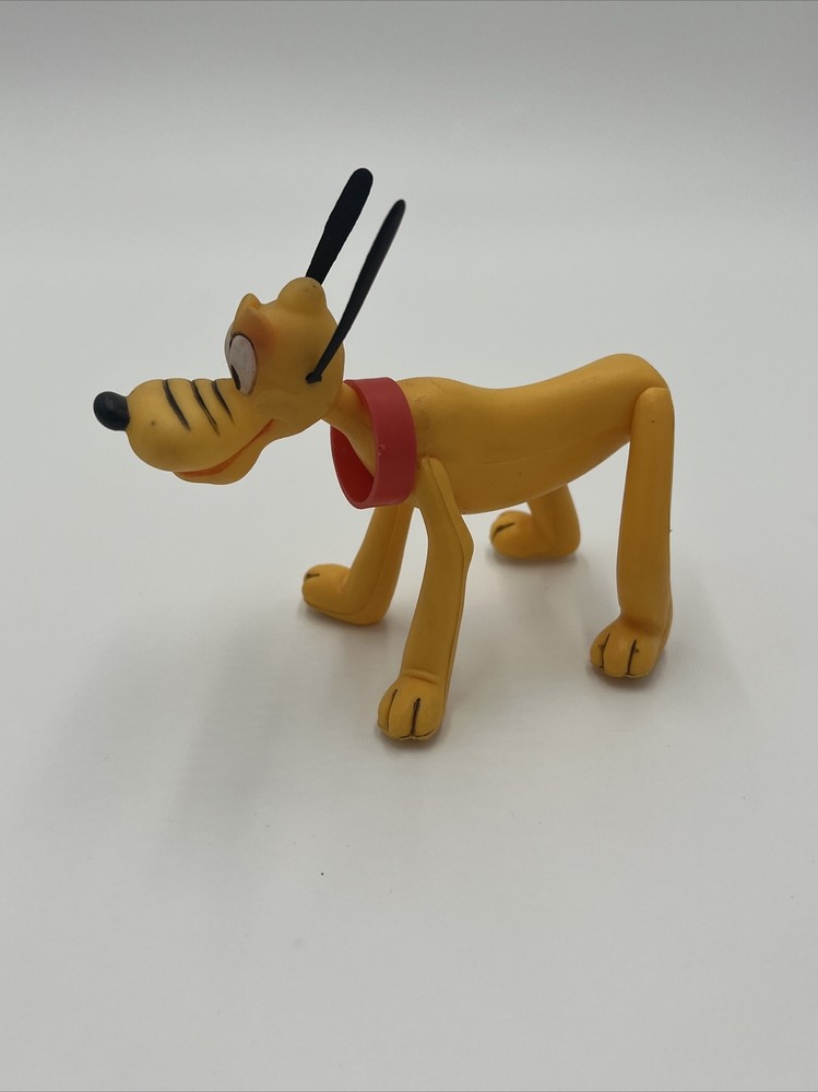 Vintage, Walt Disney Productions Pluto 4″ Vinyl Figure 1960s 5″X4″