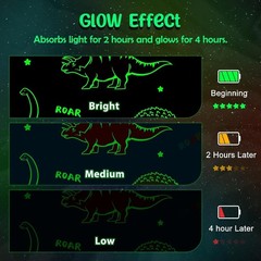 Dinosaur Blanket Glow in The Dark Kids Toy Throw Bed Decor for Boys Girls 50×60