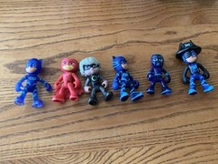 PJ Masks Collectible Figures Lot Of 6 Action Figures Play Set Kids Toy Bundle