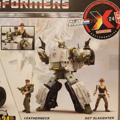 Transformers Autobot Kup Triple T G.I. Joe Sgt. Slaughter Leatherneck Box Damage