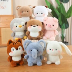 Cute Sitting Animals Red Panda Fox Sloth Cat Soft Plush Dolls Stuffed