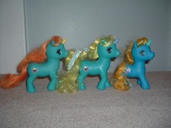 10 My Little Ponies Various Sizes Large To SMALL Vintage 1981-82 LOT MLP W/WINGS