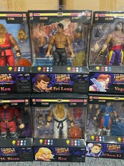 Jada Toys Ultra Street Fighter II Figures Lot of 8 Ken M Bison Guile Vega Dhalsi