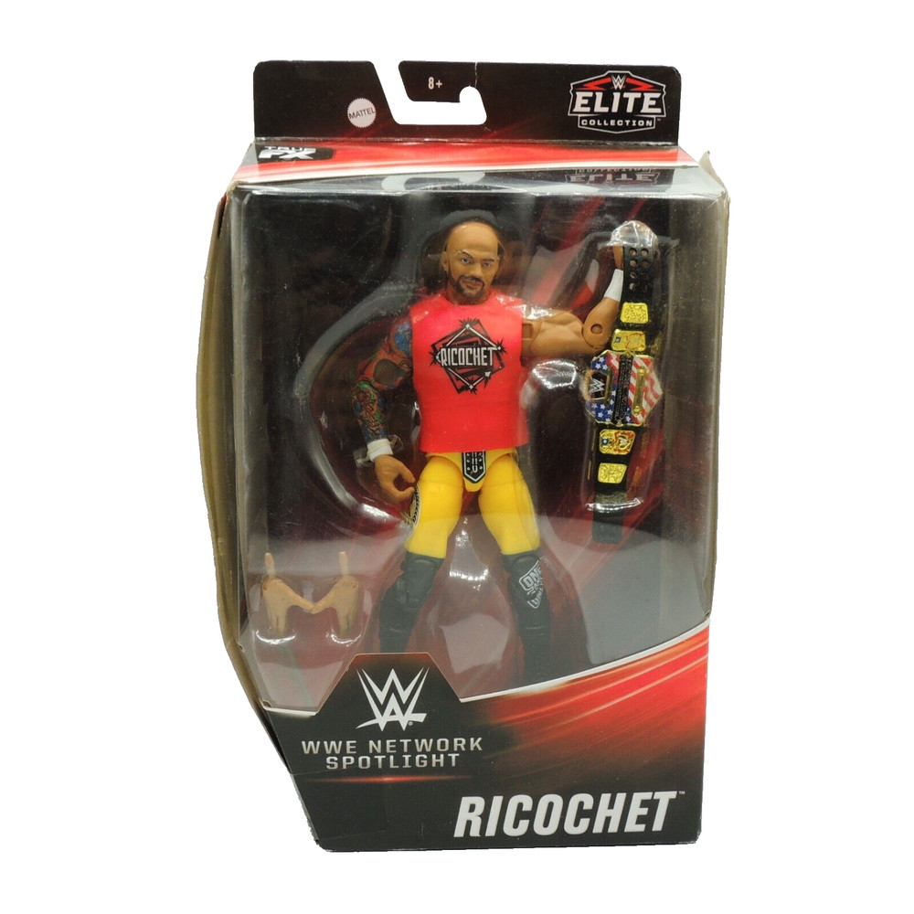 RICOCHET WWE Elite Collection Network Spotlight Figure Wrestling Distressed Box