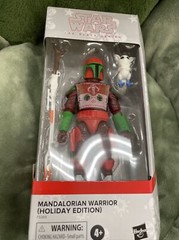 Star Wars Black Series 6-inch Holiday Edition Mandalorian Warrior Exclusive HTF