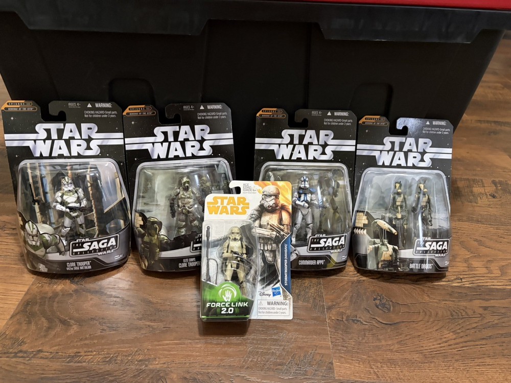 Star Wars Lot of 5 Sealed Clone Troopers Appo Elite Corps Saga Collection