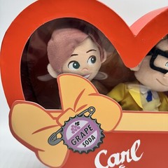 Disney Carl & Ellie Plush Doll Set Pixar Up Valentine’s Day Heart Box 12in New