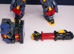 Metal Cardbot W 2 set SolidHorn and NightGriffon, Transforming Korean robot toy